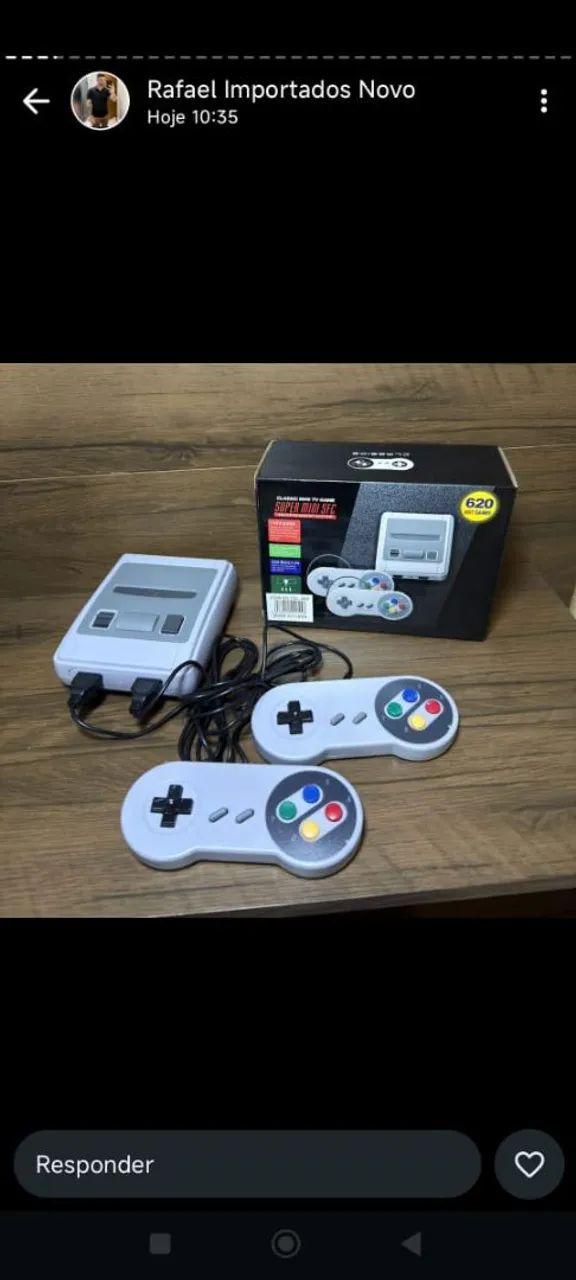 Console retro Nintendo 8bits com jogos na memória 