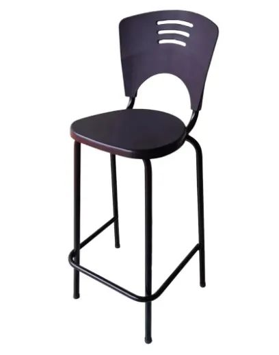 Banqueta Baixa Polipropileno - Cor preta