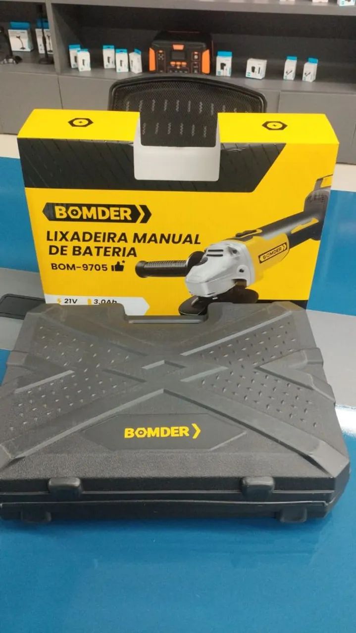 Esmerilhadeira Angular Sem Fio Bomder 21v 2 baterias  - Foto 4