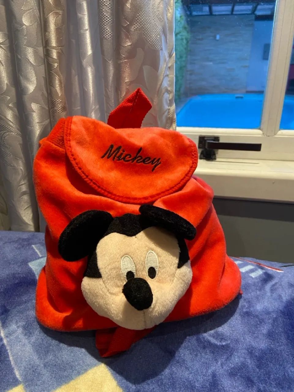 Mochila Infantil Mickey Vermelha Novo 