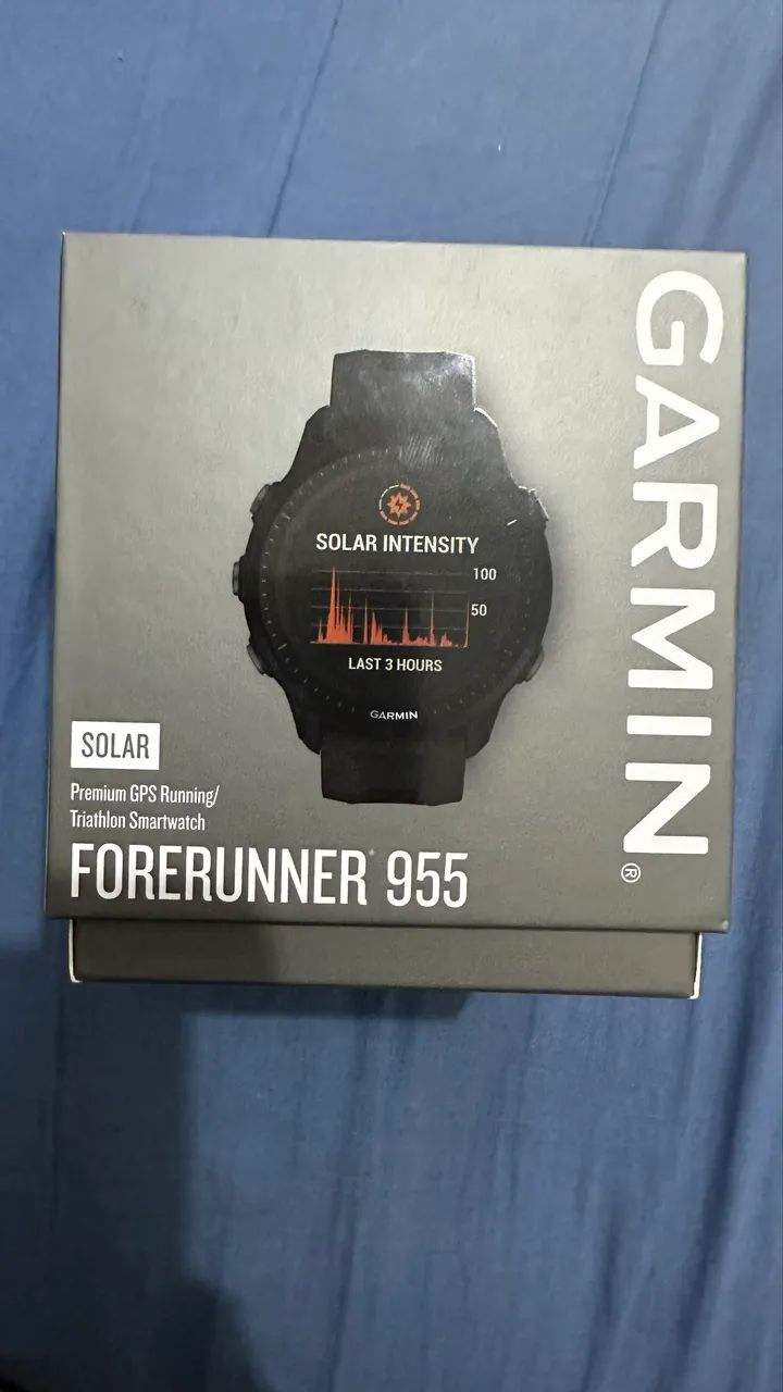 Relógio Garmin Forerunner 955 versão solar Smartwatch, cor preta - Foto 3