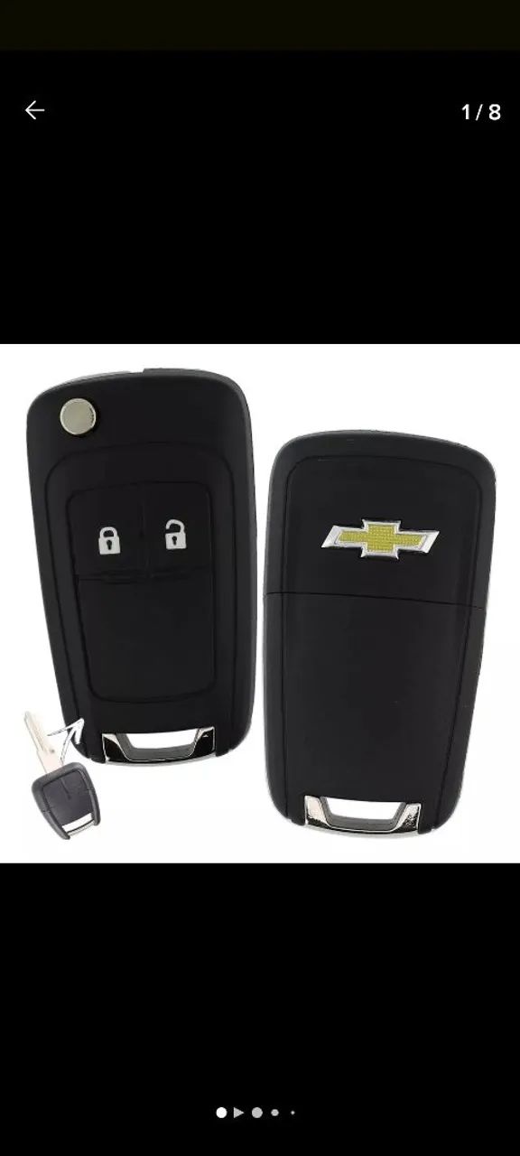 Chave Canivete Chevrolet Celta, Classic e Prisma modelo antigo com a lâmina virgem 