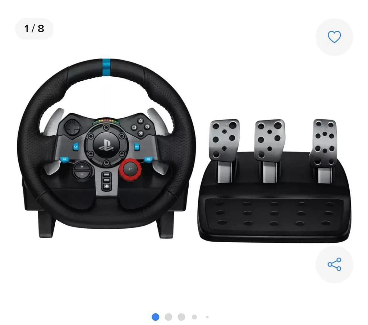 Volante Logitech G29 Driving Force para ps5, ps4, PS3 e PC + acessórios originais . - Foto 2