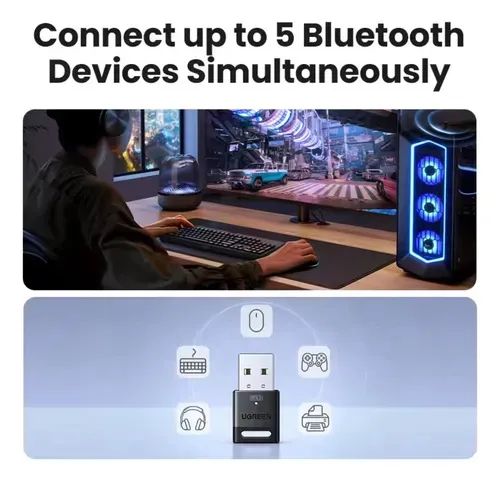 Adaptador Usb Bluetooth 6.0 Pc Notebook - Ugreen Original - Foto 4