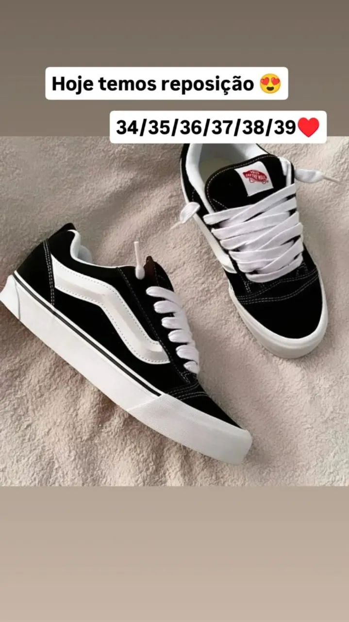 Tênis Vans Old Skool Preto e Branco - Reposição