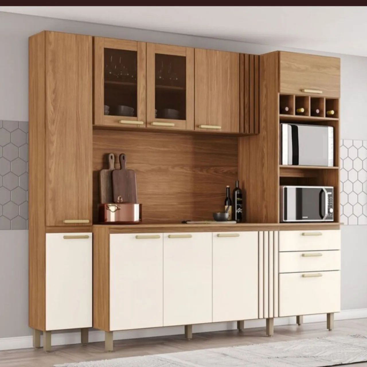 ARMARIO COZINHA 10 PORTAS E 2 GAVETAS BRIZ