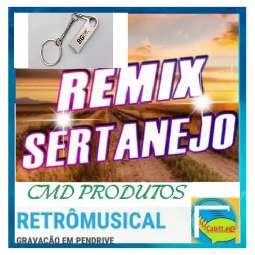 Pen drive 8gb com Músicas = Remix Sertanejo Vol. II (mp3)