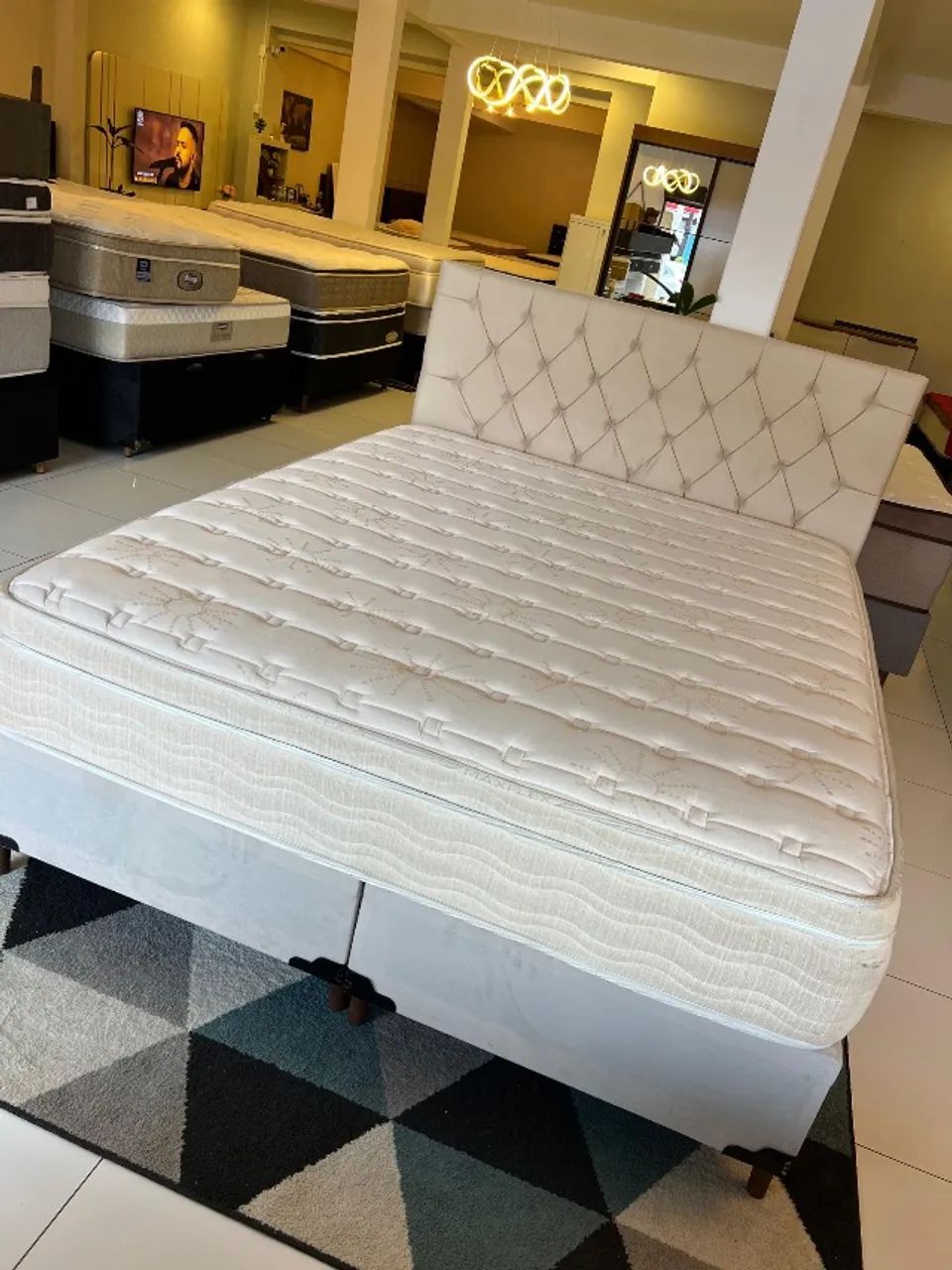 Cama box Casal QUEEN COMPLETA - Entrego!  - Foto 4