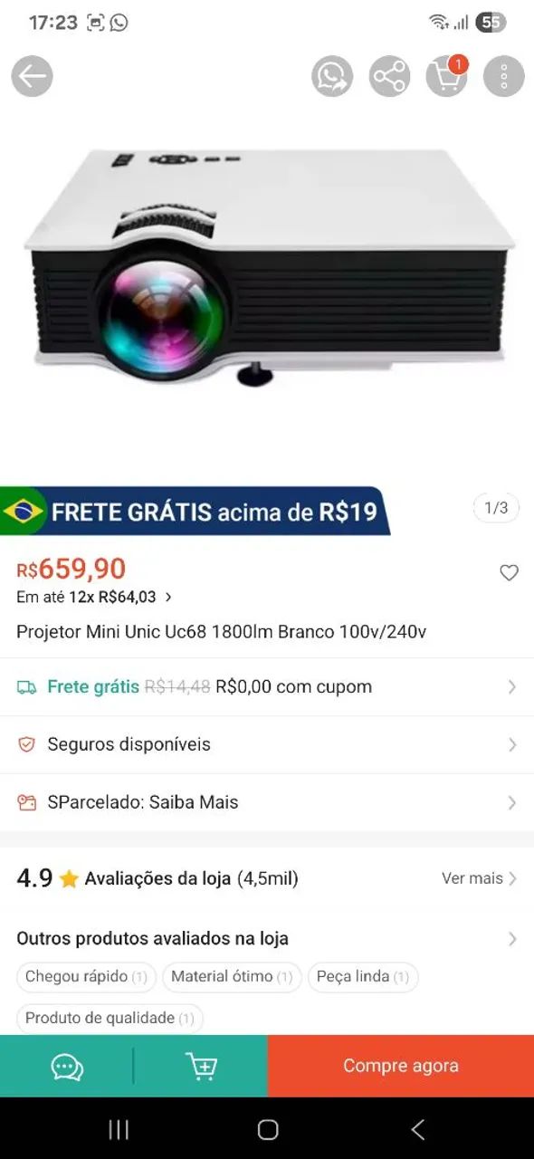 Projetor UNIC - Ótima Qualidade! - Foto 6