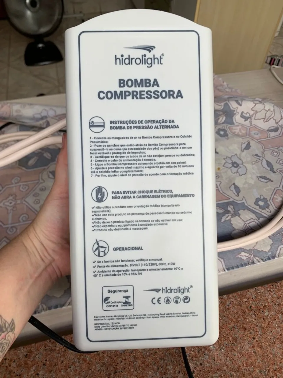 Bomba compressora para colchão pneumático + 2 colchões