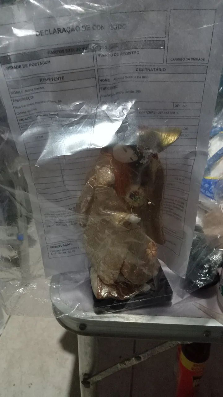 Boneca Gueicha Vintage Doll Glass Case - Foto 5