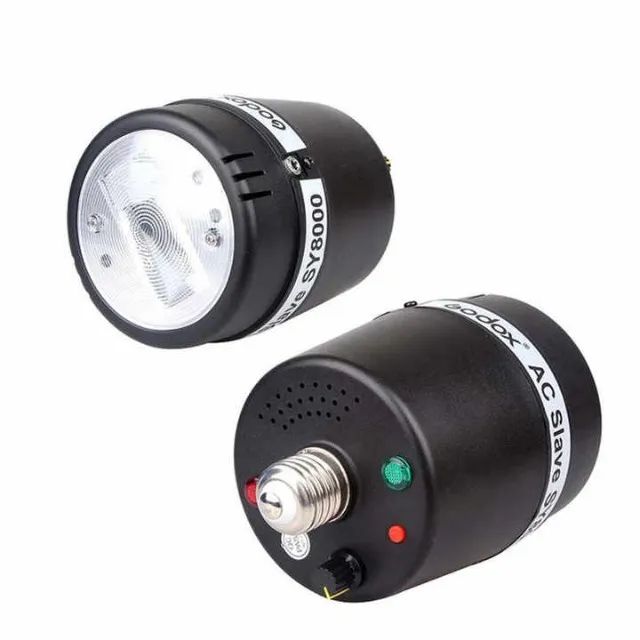 Flash AC Slave SY8000 E27 Sincronização para Estúdio Fotográfico (110V)