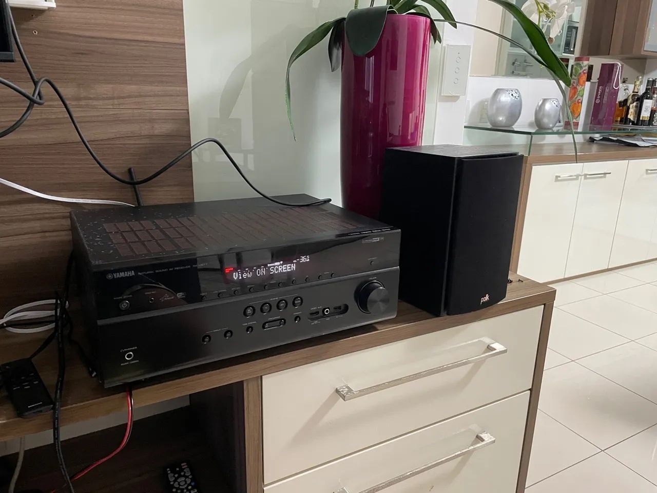 Receiver Yamaha RX-V385 controle remoto original