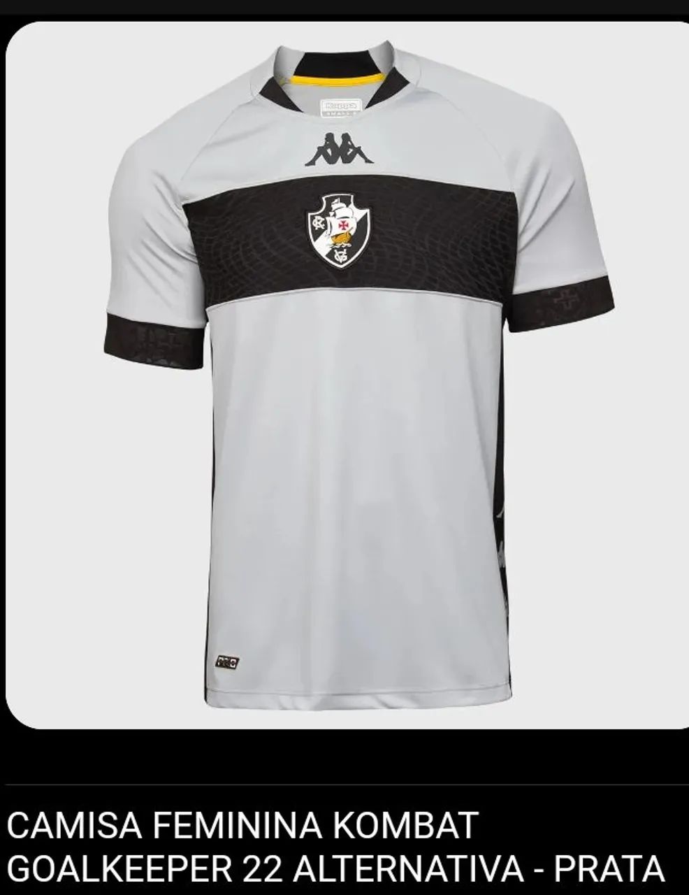 Camisa Feminina Kombat Goalkeeper 22 - Prata
