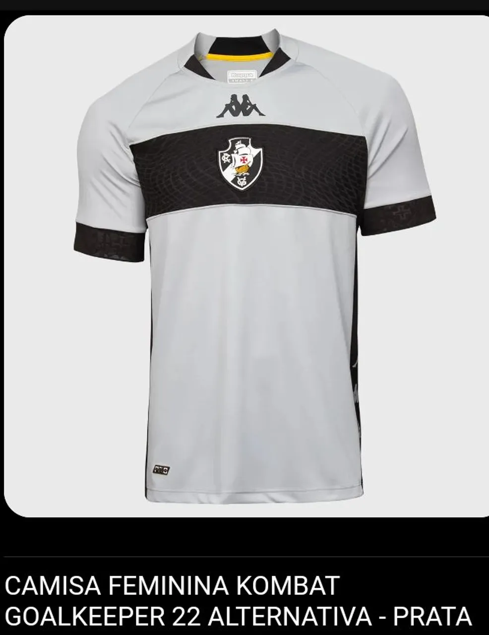 Camisa Feminina Kombat Goalkeeper 22 - Prata