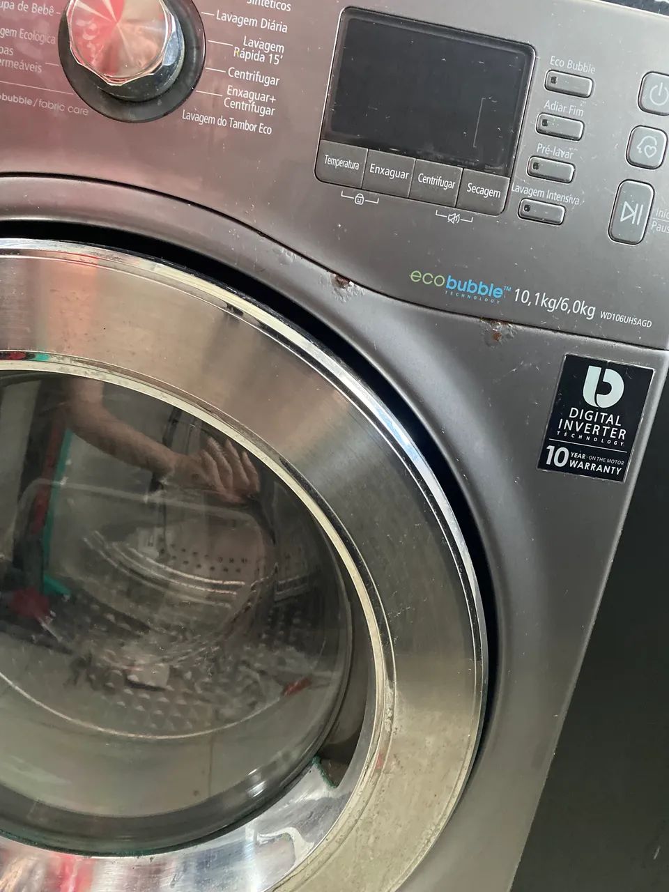 Máquina de lavar Samsung Eco Bubble Digital Inverter 10kg - lava e seca - Foto 2