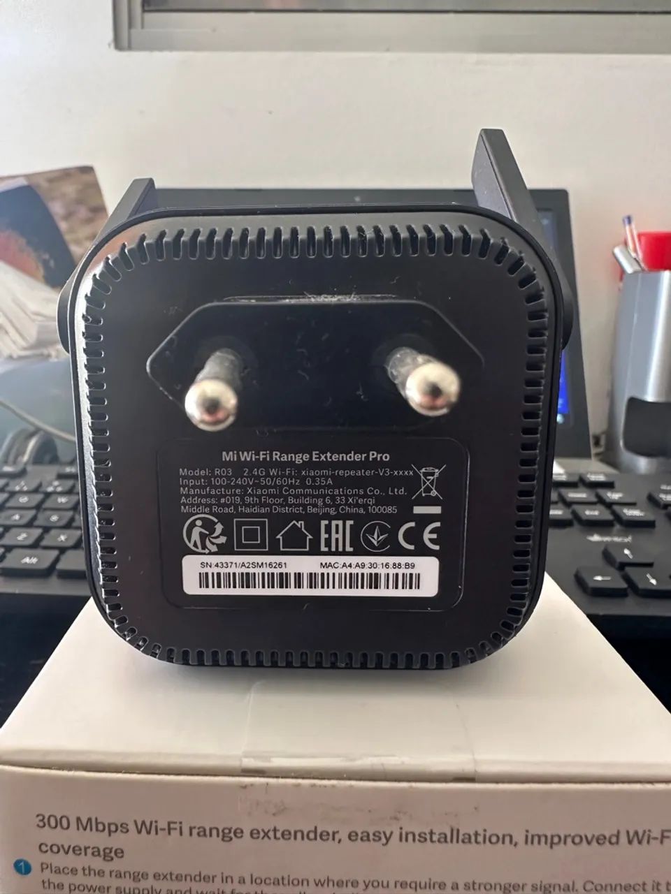 Repetidor Xiaomi Mi Wi-Fi Range Extender Pro CN R03 preto - Foto 4