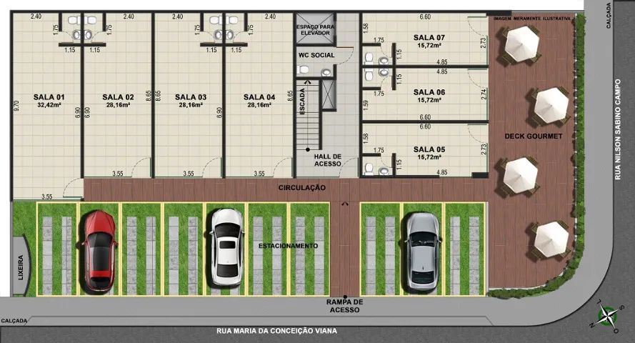 Sala de Alto Padrão no Térreo para alugar em Jardim Atlântico Olinda Pernambuco - Foto 5
