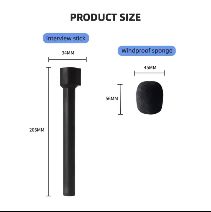 Microfone lapela adaptador, ótimo para entrevistas.