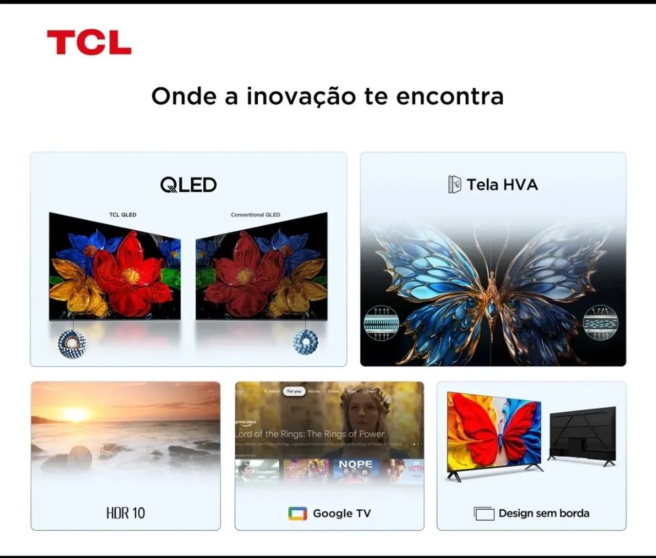 Smartv tcl 40 polegadas FULLHD,  QLED com Google TV  - Foto 4
