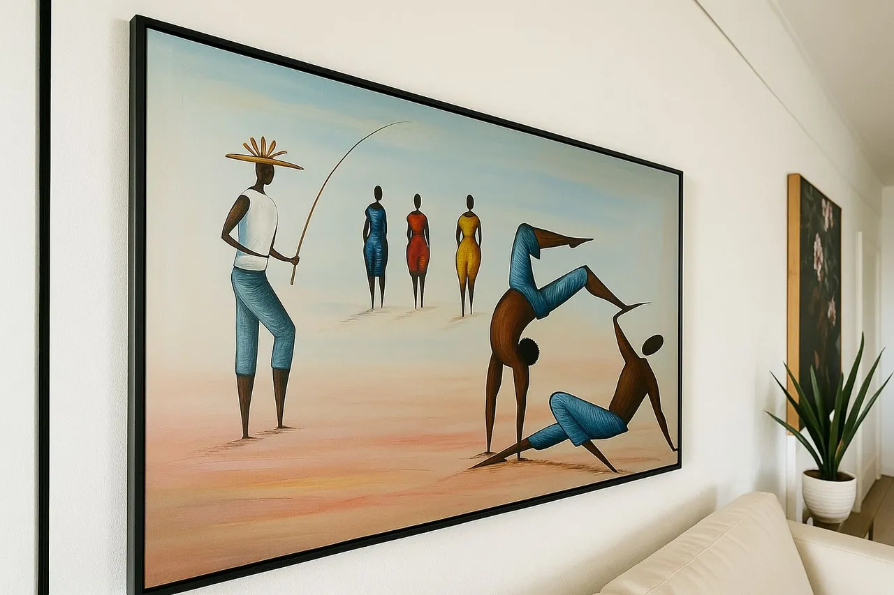 Quadro Pintado a Mão Releitura Carybé 120x80