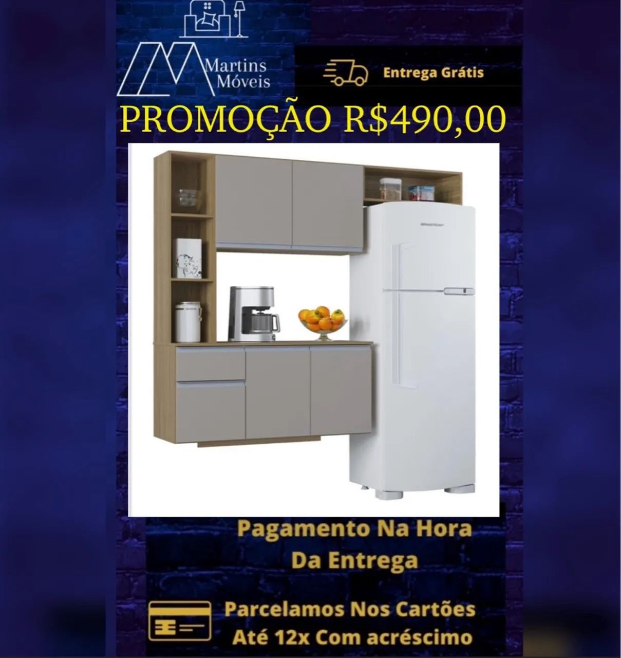 GRANDE PROMOÇÃO*ARMARIO DE COZINHA MEL E ISIS  COMPLETA  ENTREGA GRÁTIS ACEITA CARTÃO - Foto 5