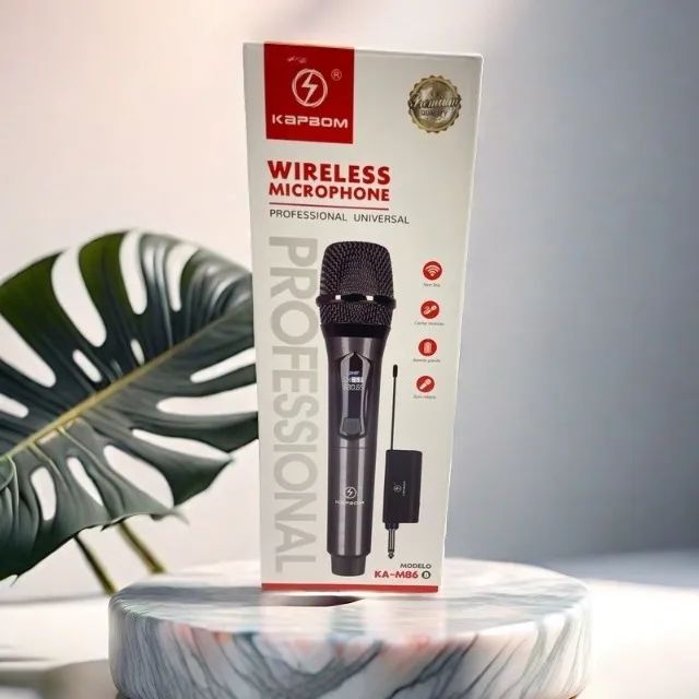 Microfone Profissional sem Fios Wireless Com Bateria Interna Removível de Longa Duração - Foto 4