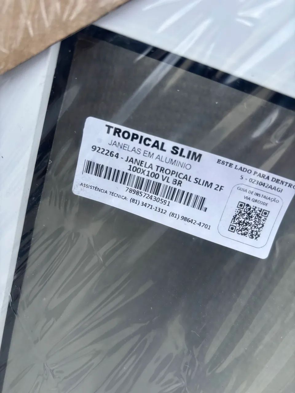 Janela 1x1 aluminio branco 