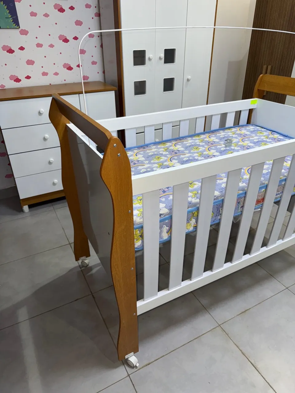Berço Mini cama soninho MDF com colchão