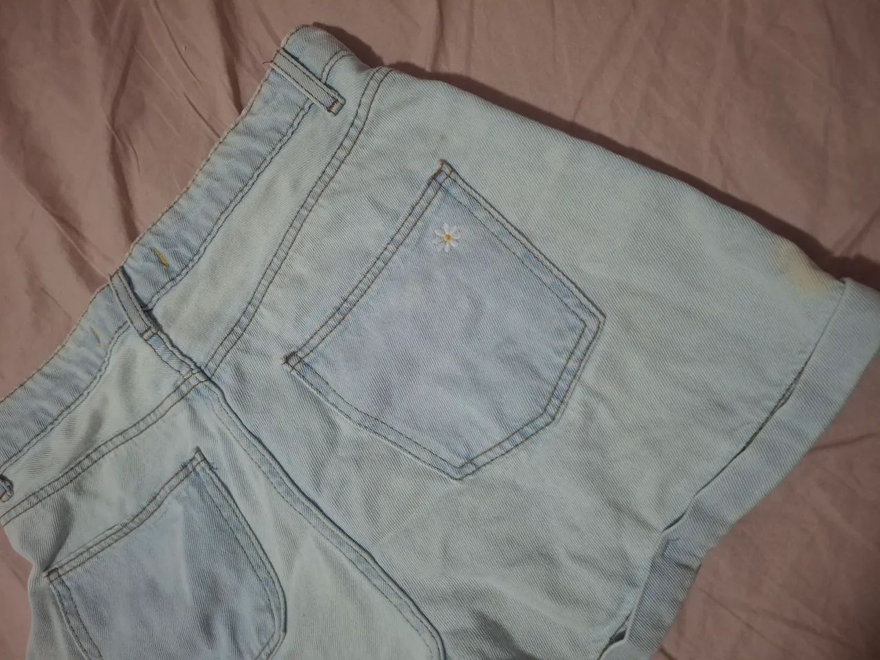 Short jeans de margaridas C&A - Foto 5