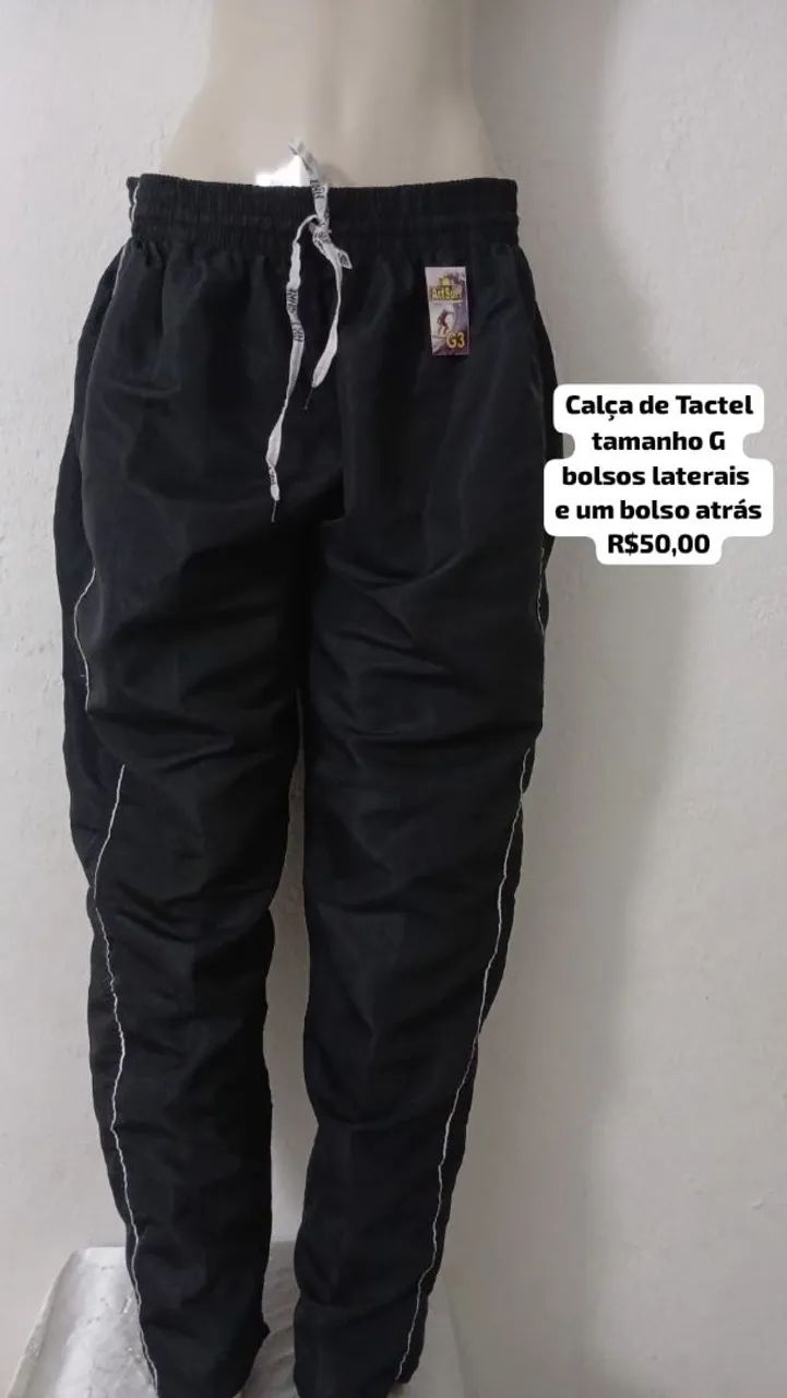 Calça masculina de Tactel