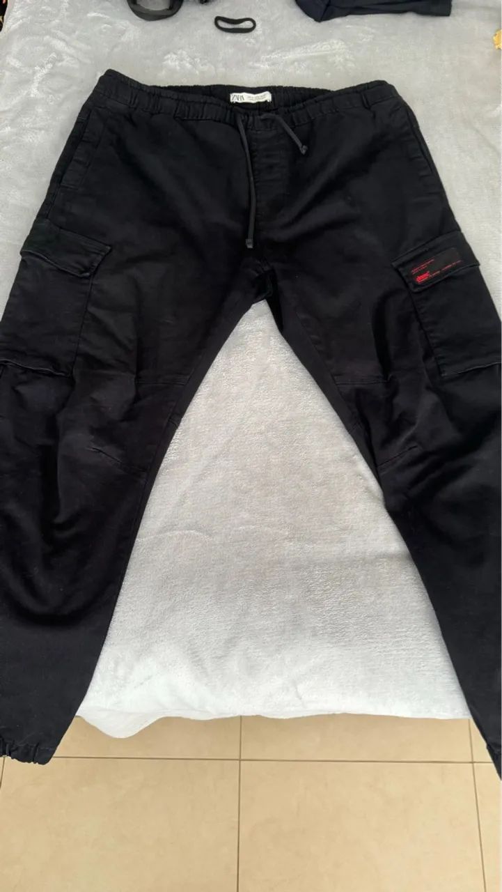 Cargo Pants CalÃ§a Masculina Zara Calça Cargo Preta Zara Masculina