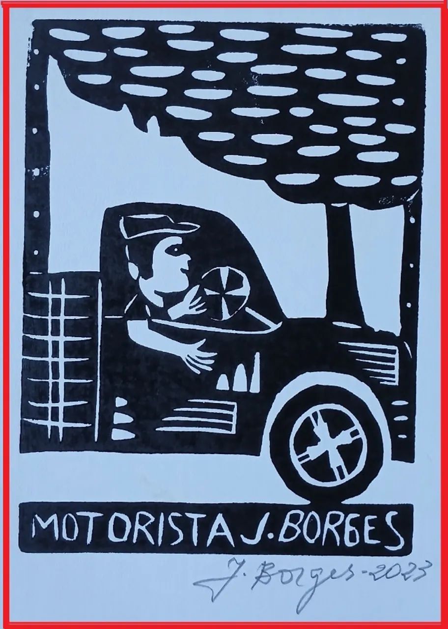 XILOGRAVURA J BORGES- ORIGINAL E ASSINADA