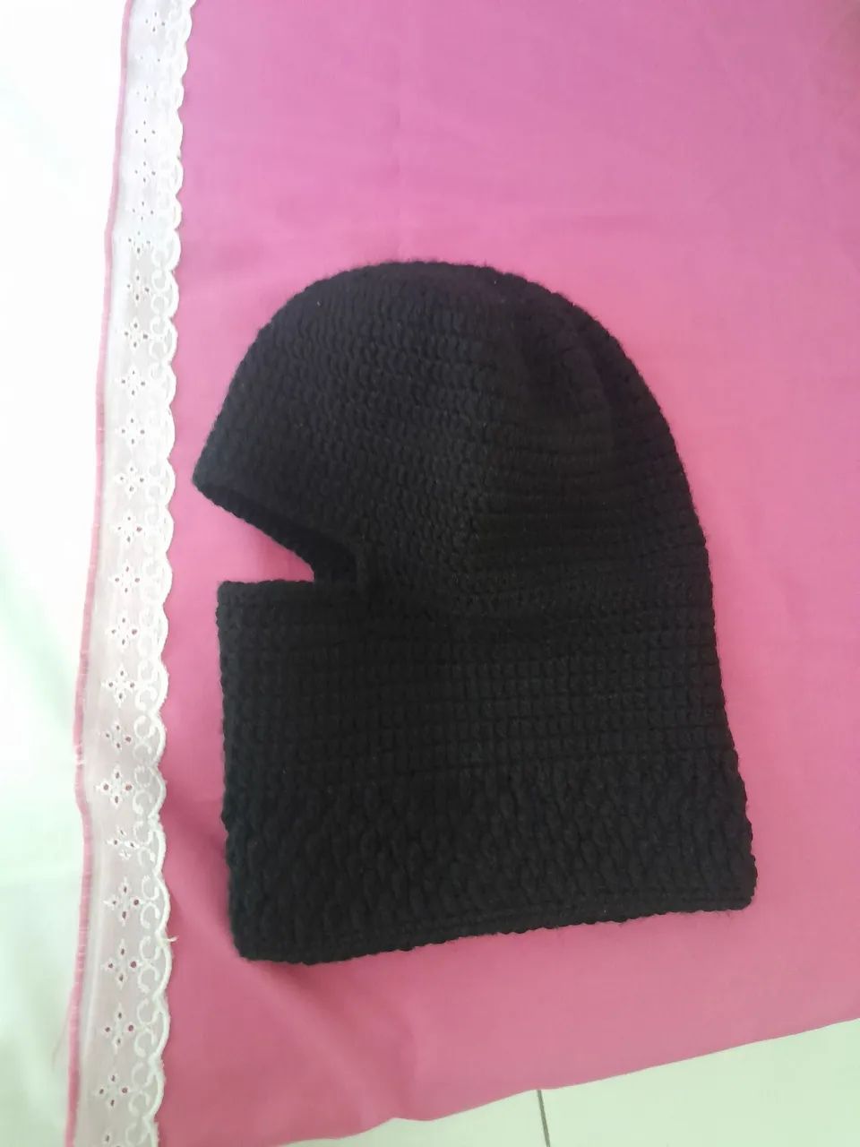 Balaclava feita de crochê  - Foto 2