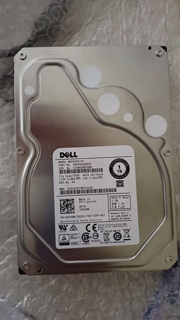 Disco Rígido Dell 1TB 7.2K SAS - Foto 2
