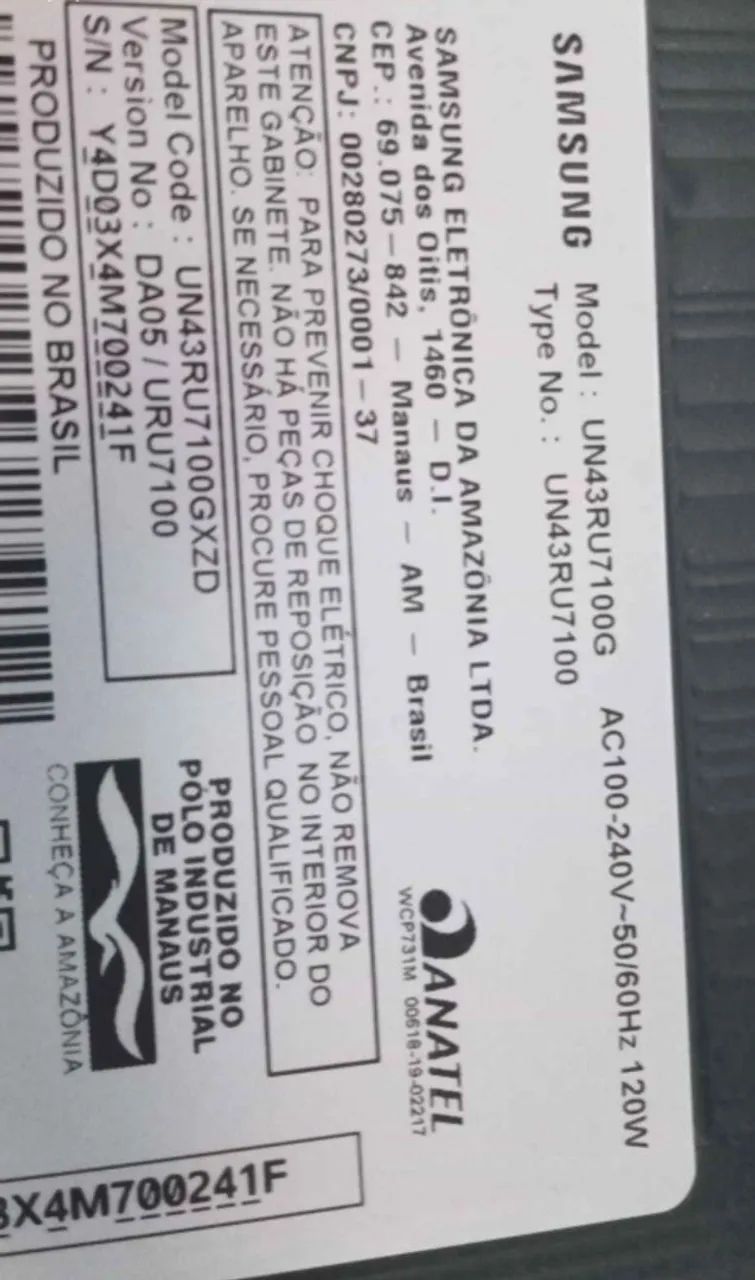 TV SAMSUNG 43 POLEGADAS 