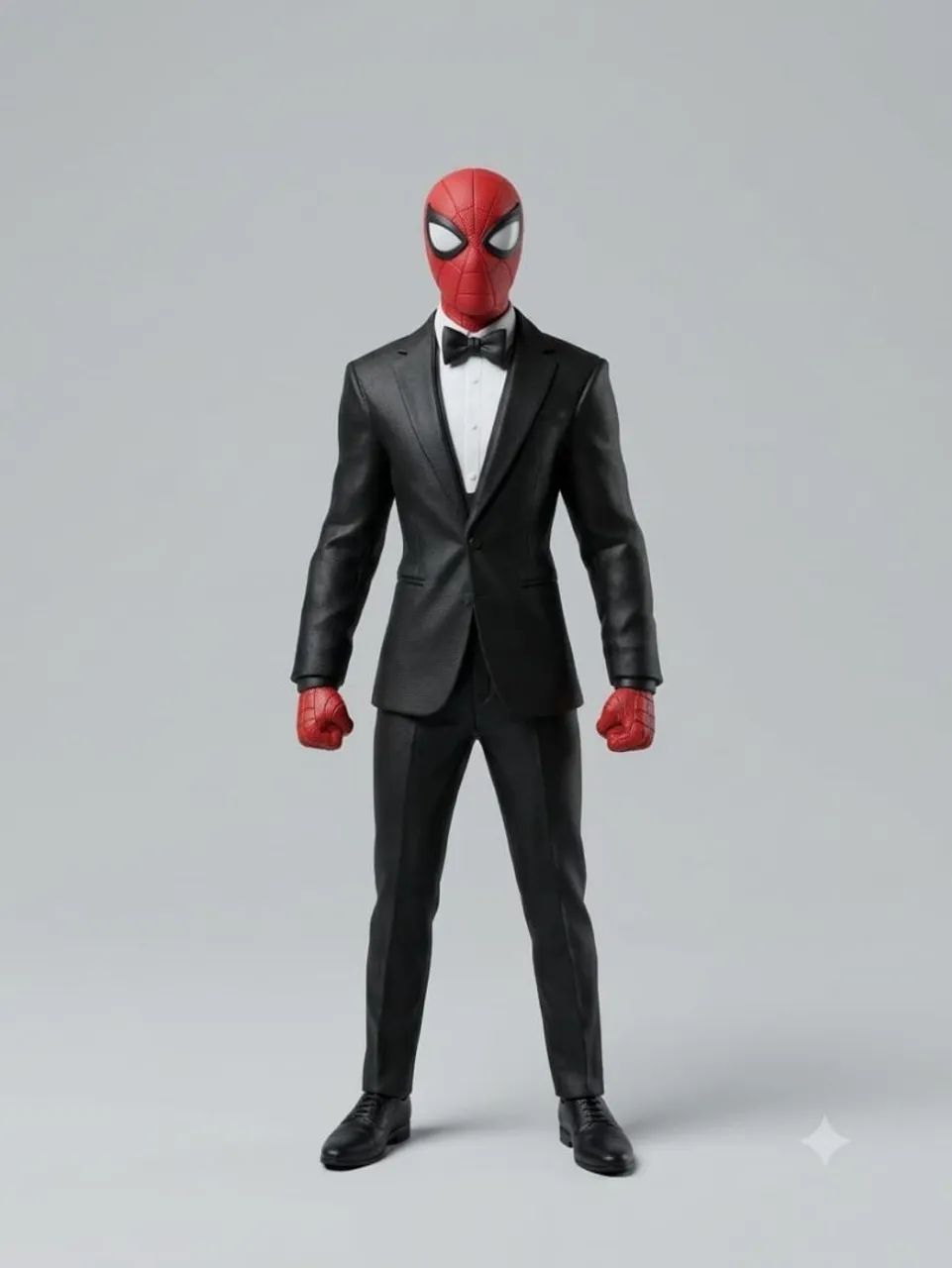Boneco homem aranha de terno 