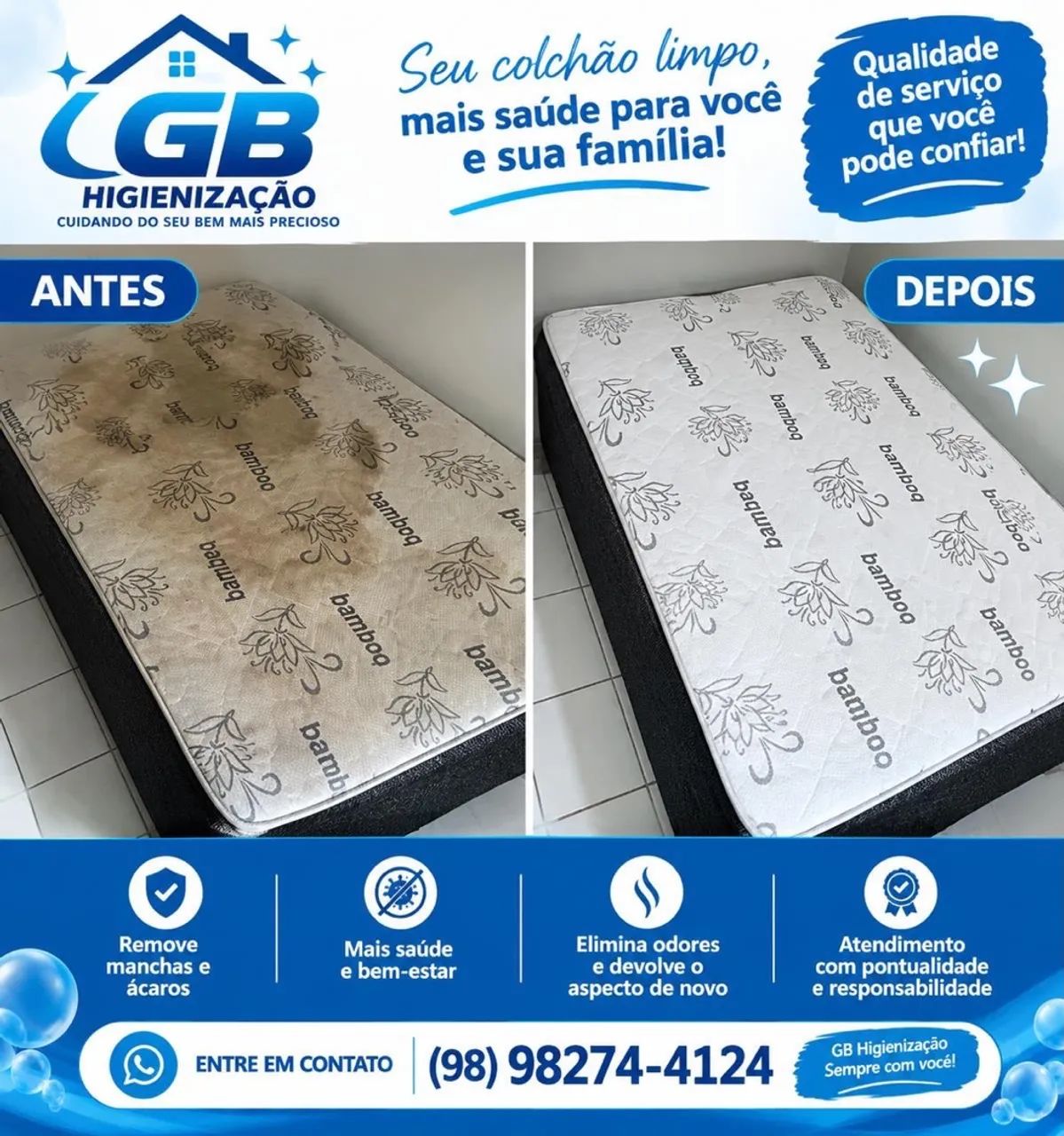 *HIGIENIZAÇÃO DE SOFÁ E COLCHÃO - Foto 4