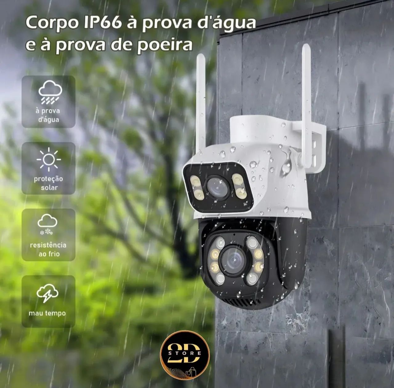 Câmera WiFi Inteligente com Rastreamento Automático + Visão Noturna  - Foto 3