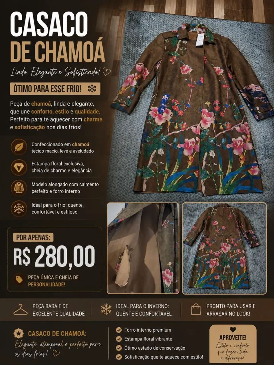 ? Casaco de Chamoá Feminino
