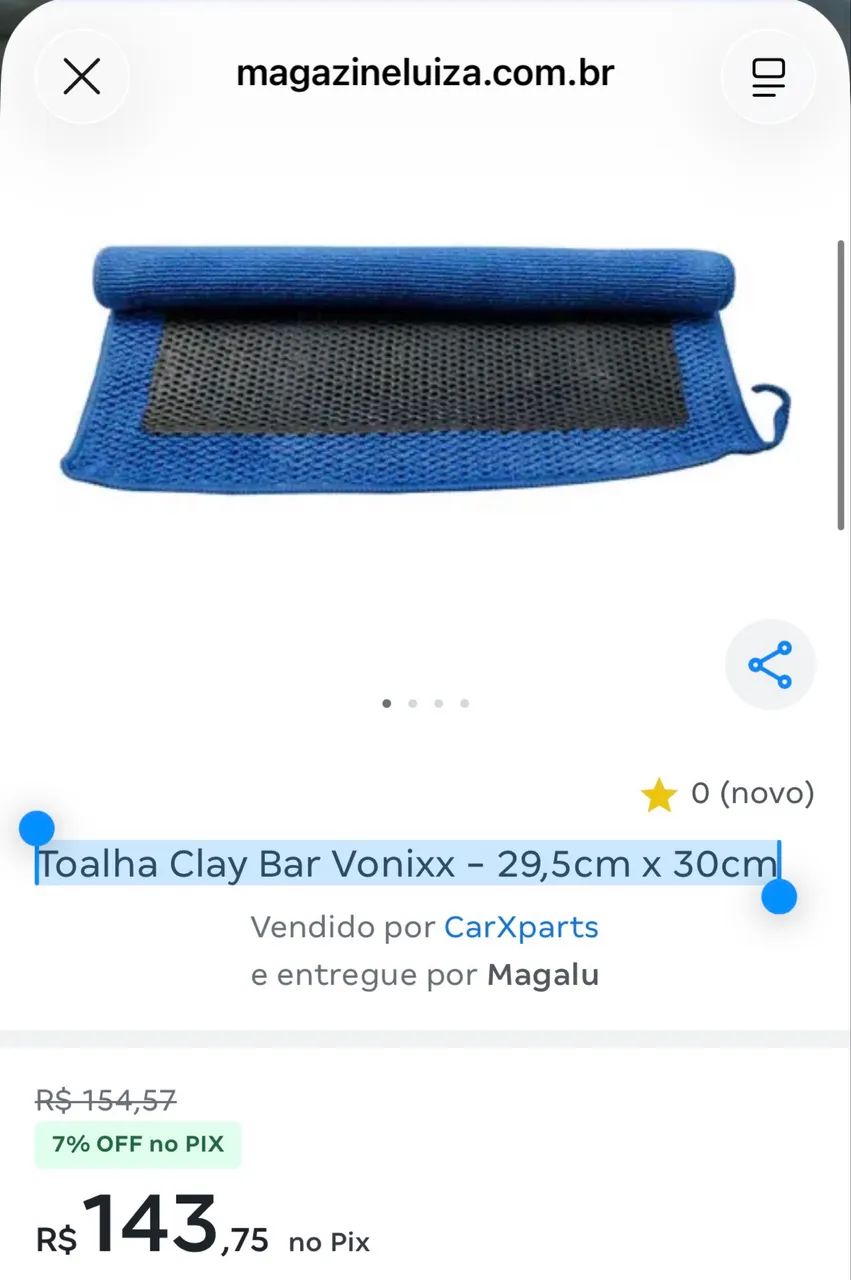 Toalha Clay Bar Vonixx - 29,5cm x 30cm - Foto 2