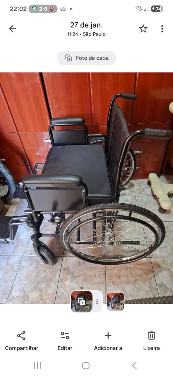 Cadeira de rodas Delamed obesos - Foto 2