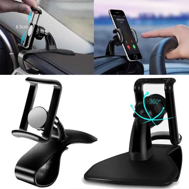 Suporte de celular Para Carro encaixa no painel e HUD e Rotação de 360 - Produto novo
