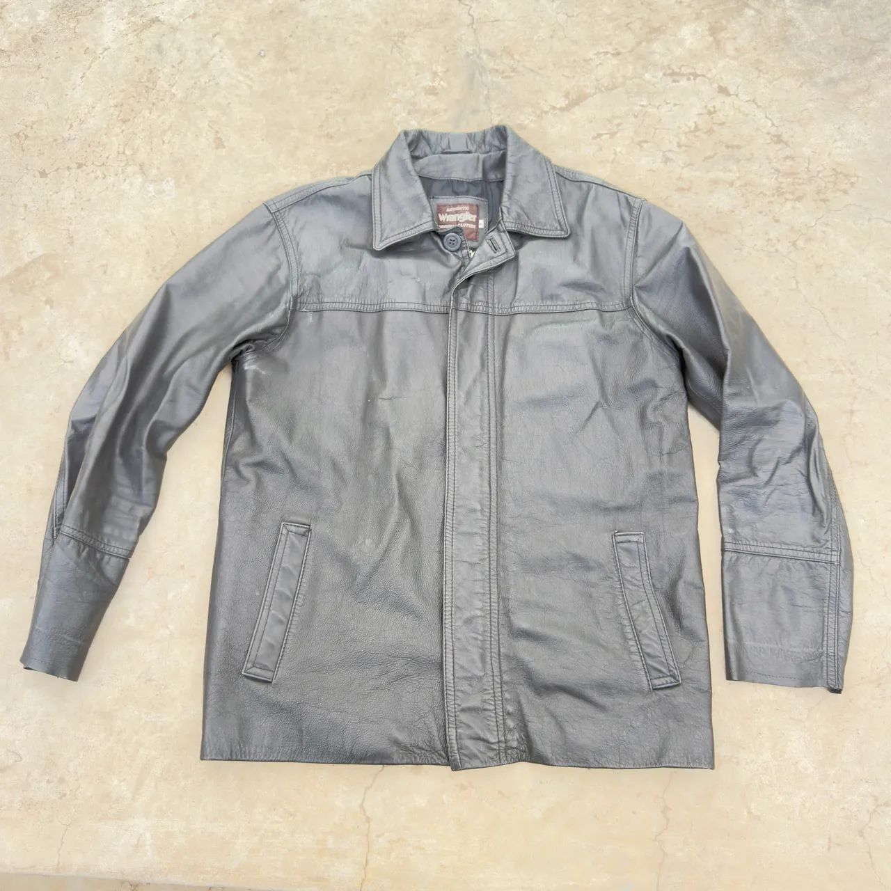 Jaqueta de couro wrangler