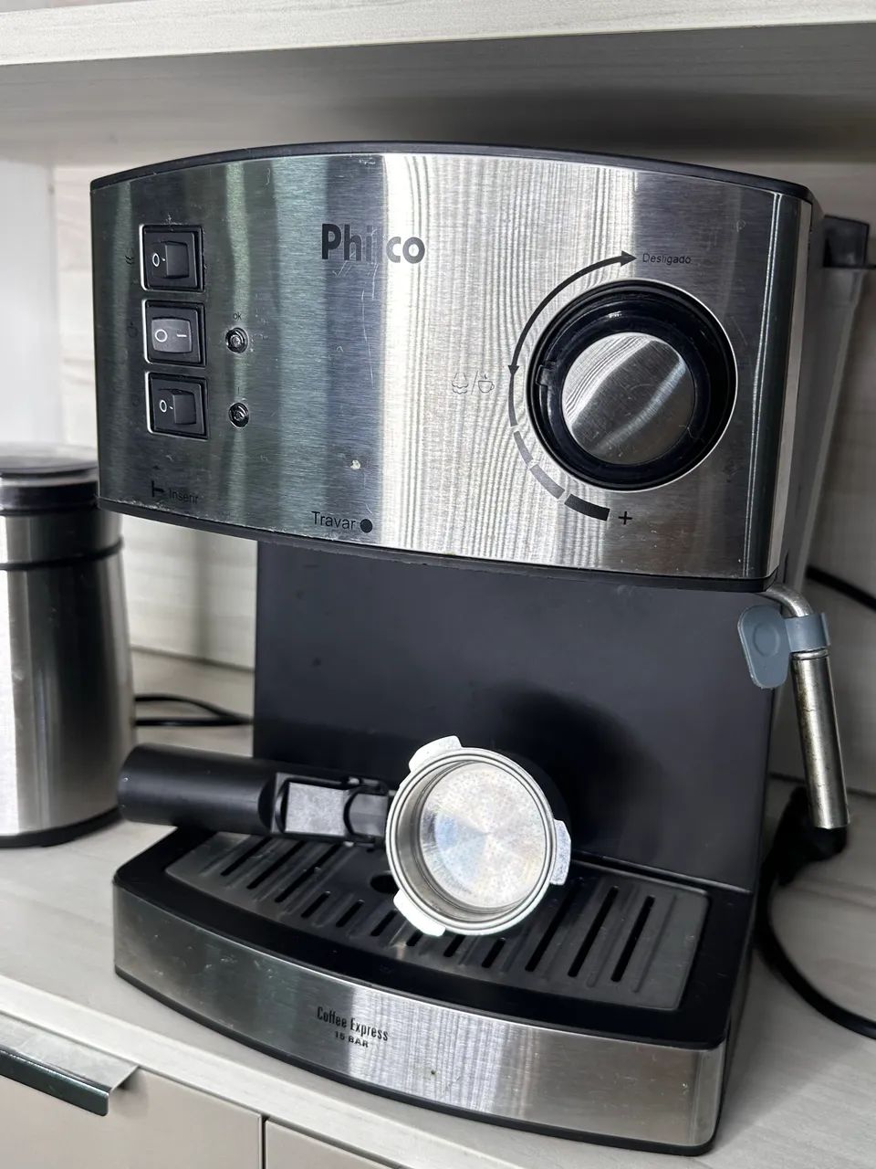 Cafeteira Philco Coffee Express 15 Bar Filtro + Moedor de Café Inox  - Foto 5