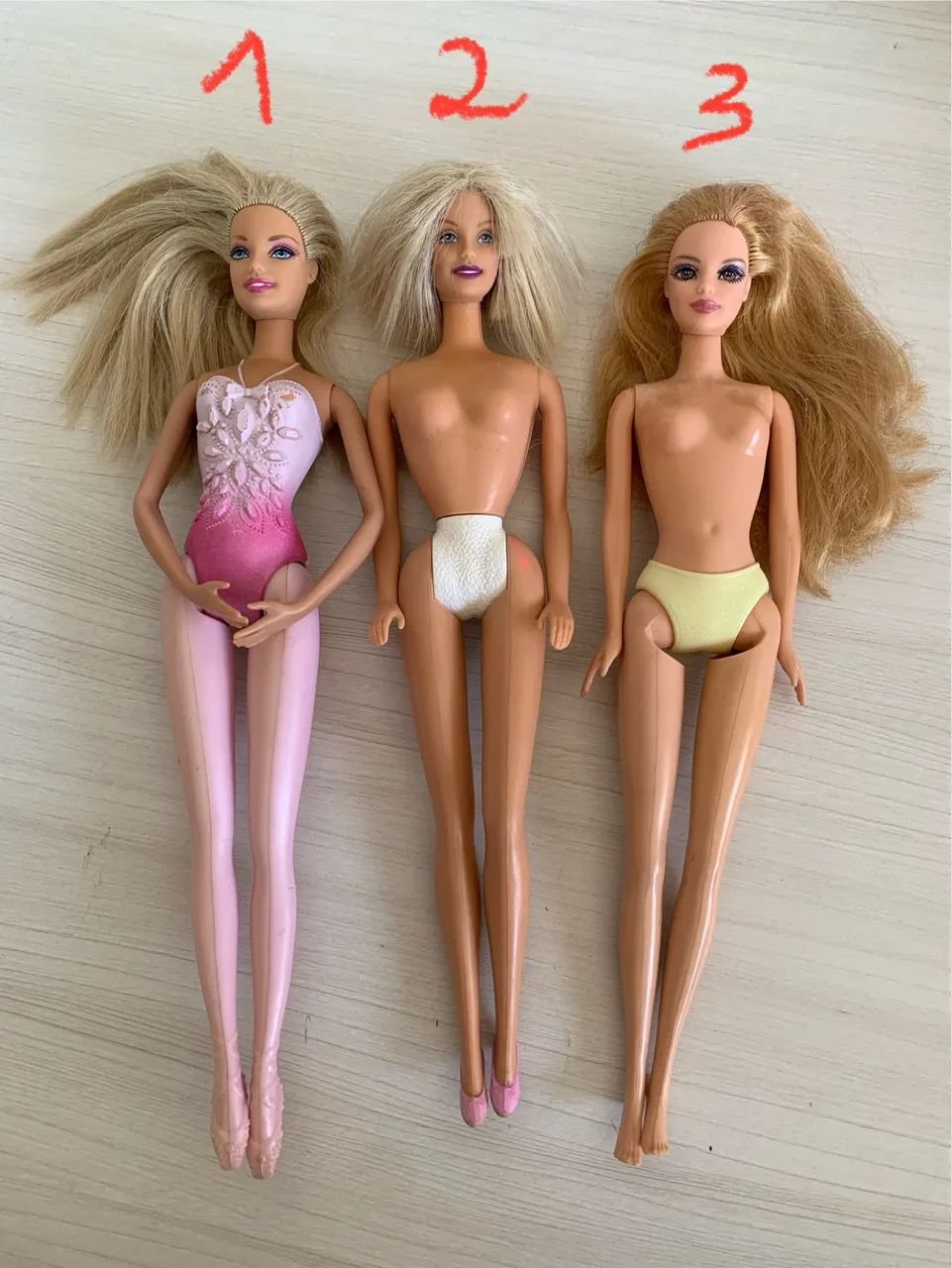 Lote3: 3 boneca Barbie sucata