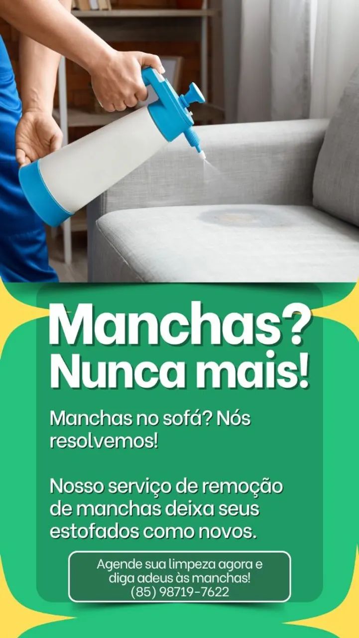 Higienização de estofados só chama.