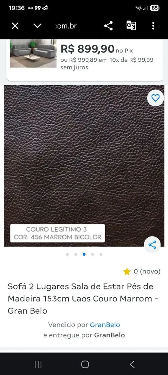 Sofá couro legítimo 2 lugares  - Foto 2