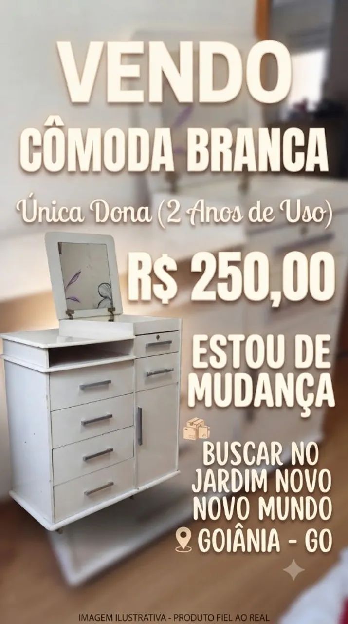 Cômoda Branca Penteadeira Armário - Foto 4