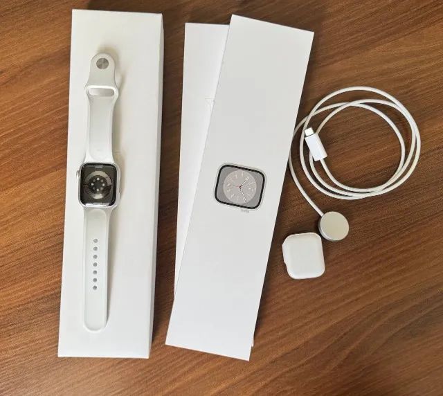 Apple Watch Series 8 GPS 41mm Prata + Pulseiras de Brinde - Foto 3